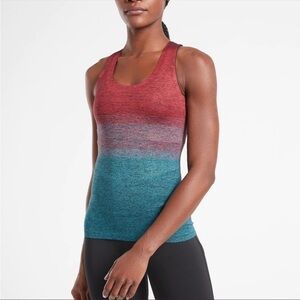 Athleta NWT Relay Tank Top Gradient Ombré Multi Blue/Red Size XS